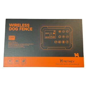 Pethey F900 Plus Wireless Dog Fence System Adj Safe Zones  Rechargeable Collar